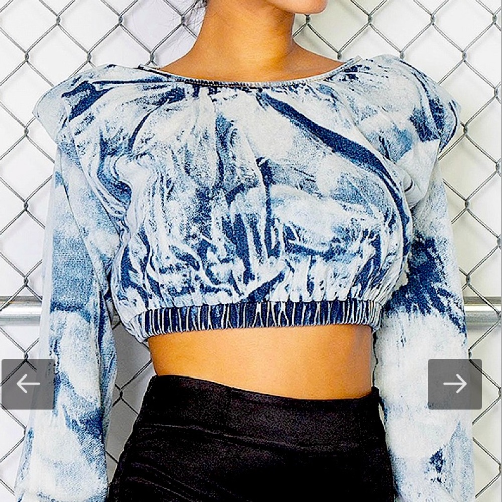 Denim Crop top.